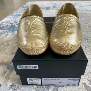 Saint Laurent (YSL) Gold Platino Espadrille
